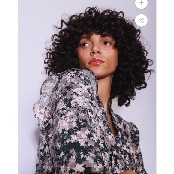 Catherinegee Franka 100% Silk Blouse in Starshower NWT Size X-Small - Picture 3 of 8